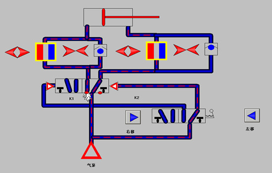 雙作用氣缸的速度控制回路 雙作用氣缸的速度控制回路